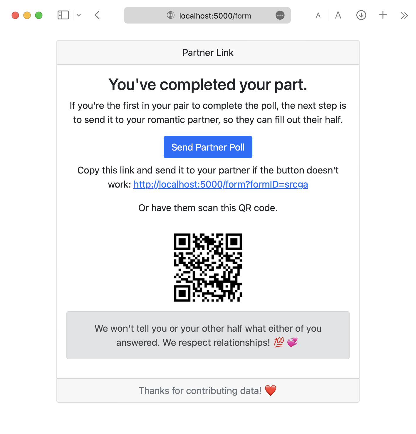 Parity Platform End Screen